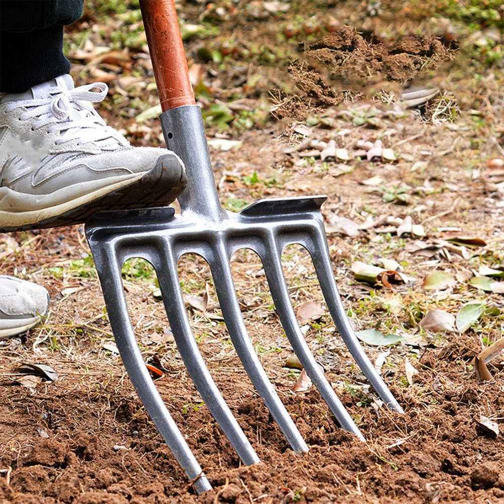 Spade Digging Fork - Horquilla de Jardín Resistente de Acero