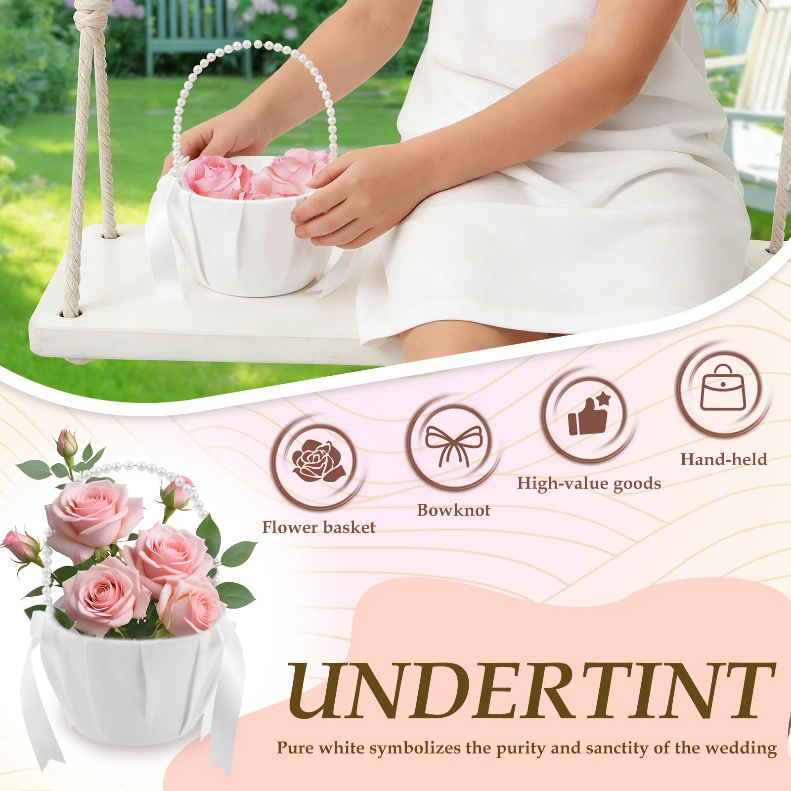 Cesta de flores para boda, 2 u - Gardening Tools Girls reseña y precio